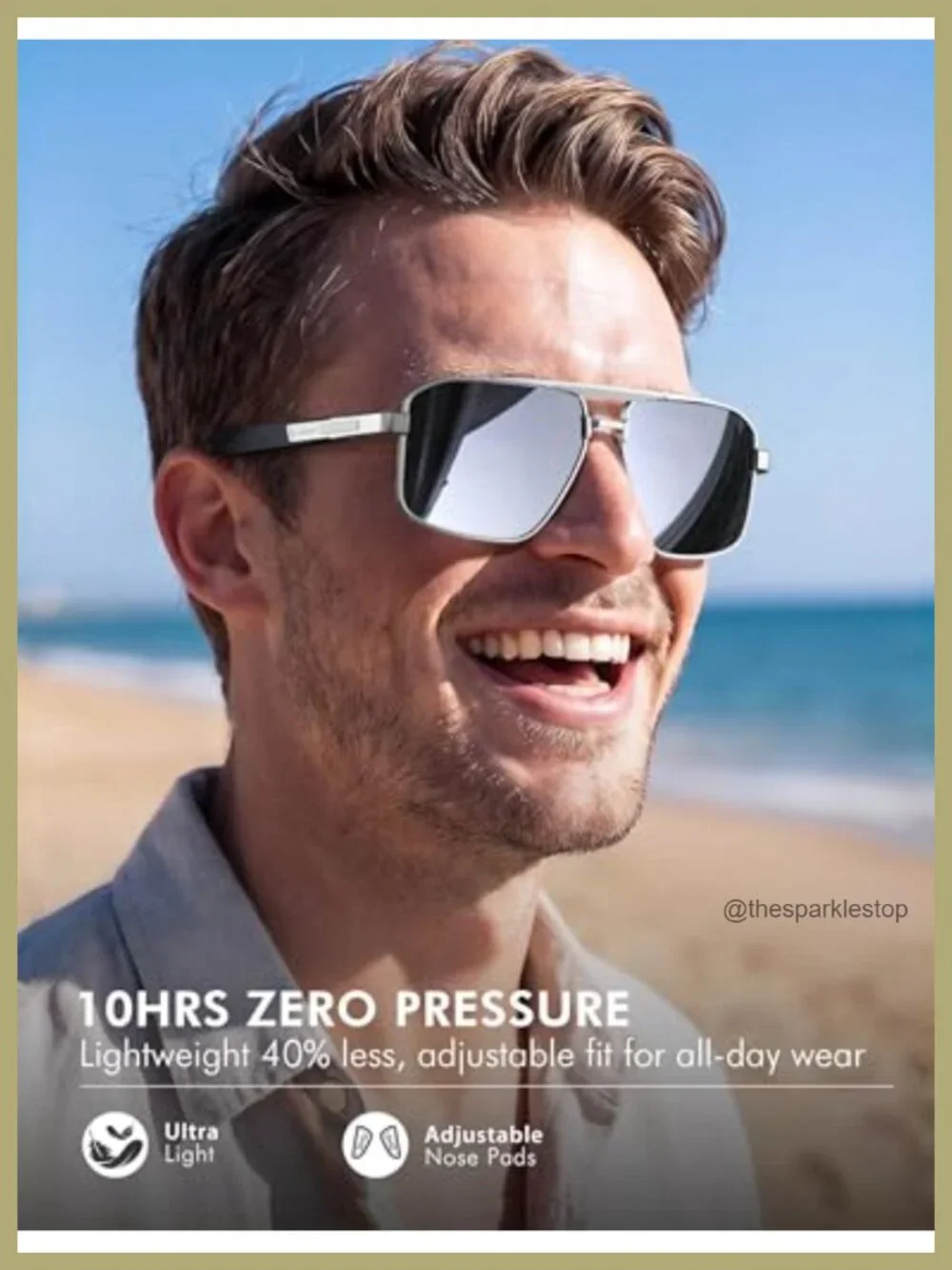 Aviator Polarized Sunglasses UV400 Protection Anti-Glare for Driving Fishing
